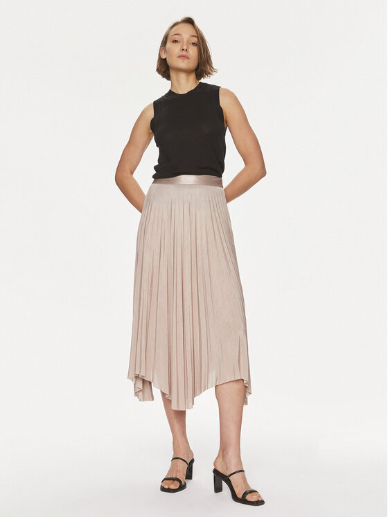 BOSS Boss Спідниця в складку Exala 50512906 Бежевий Regular Fit