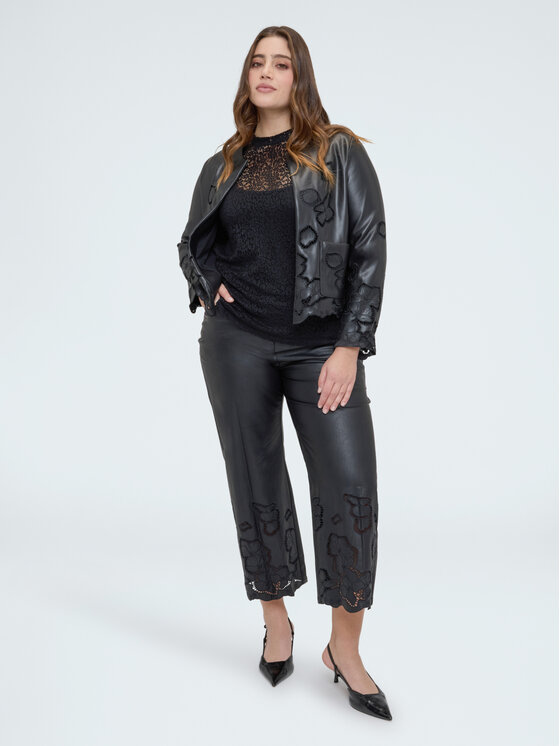 Fiorella Rubino Fiorella Rubino Spodnie materiałowe P300T005307N033 Czarny Cropp Fit