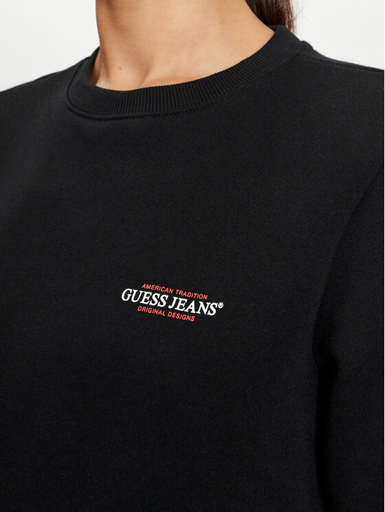 Guess Jeans Guess Jeans Bluza W4YQ07 KC811 Czarny Regular Fit