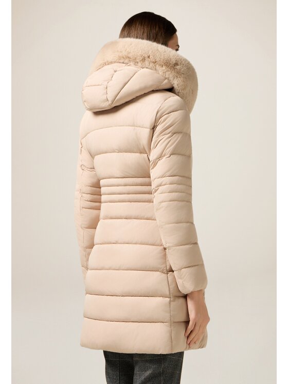 Oltre Oltre Giubbotto piumino F006R001486N002 Écru Slim Fit