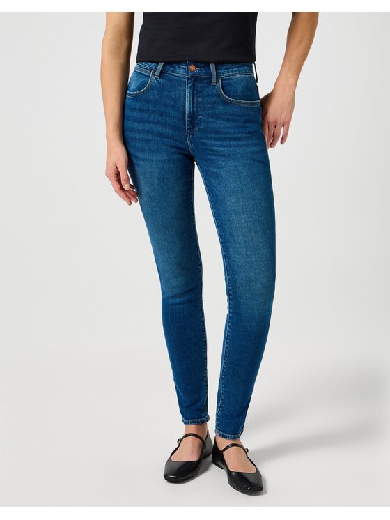 Wrangler Wrangler Jeans High Skinny Blu Skinny Fit