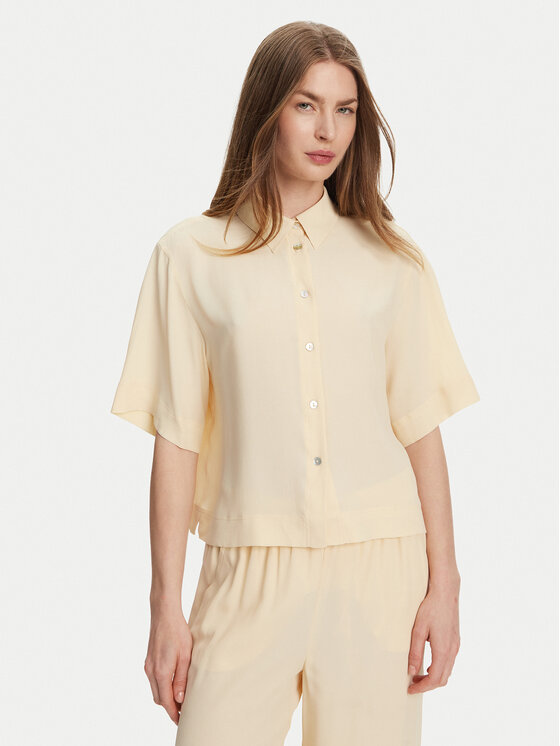 Marella Marella Cămașă Ouvert 2513111154 Galben Regular Fit