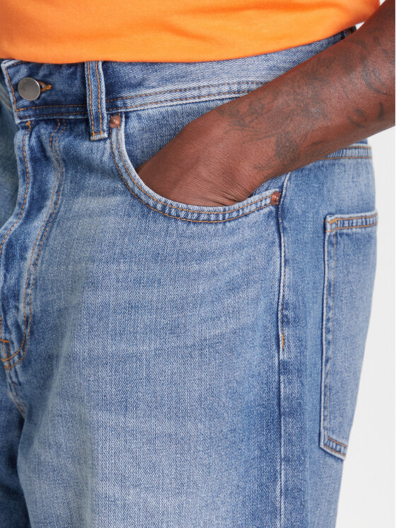 United Colors Of Benetton United Colors Of Benetton Jeans kratke hlače 4AW7U9018 Modra Relaxed Fit
