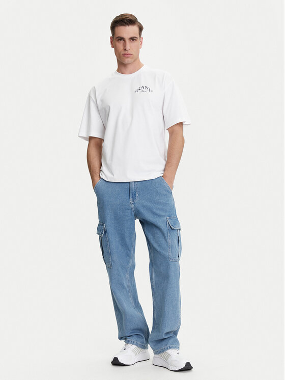 Karl Kani Karl Kani T-shirt Palm Print PD00005330 Bijela Relaxed Fit
