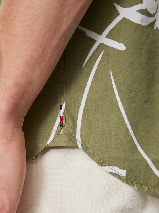 Tommy Hilfiger Tommy Hilfiger Koszula Tropical MW0MW34587 Zielony Regular Fit
