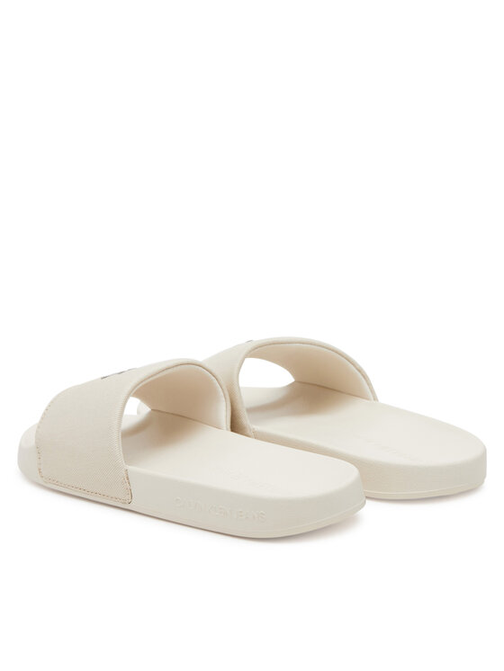 Calvin Klein Jeans Calvin Klein Jeans Şlapi Slide Monogram Hardware YW0YW01713 Écru