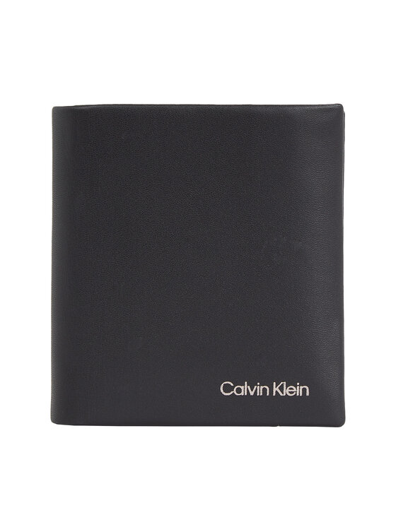 Portofel pentru bărbați Calvin Klein Ck Concise Trifold 6Cc W/Coin K50K510593 Negru