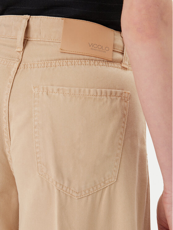ViCOLO ViCOLO Džínsy DD5043 Béžová Wide Leg