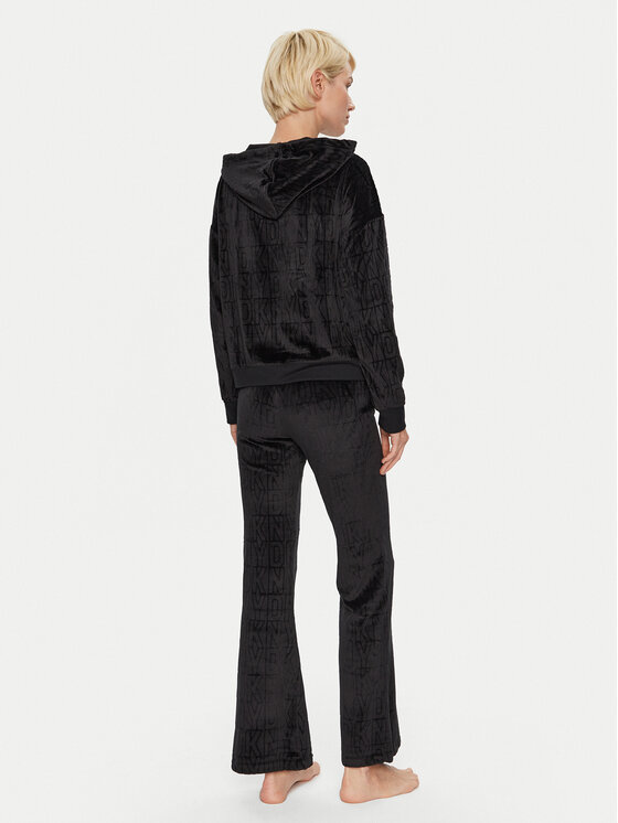 DKNY DKNY Piżama YI80034 Czarny Relaxed Fit