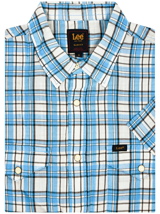 Lee Lee Camicia Western L641CZLA 112115307 Blu Slim Fit