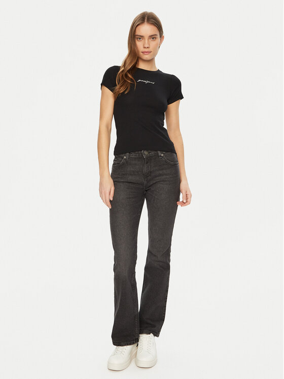 Guess Jeans Guess Jeans T-Shirt W5RI57 KA0H1 Schwarz Slim Fit