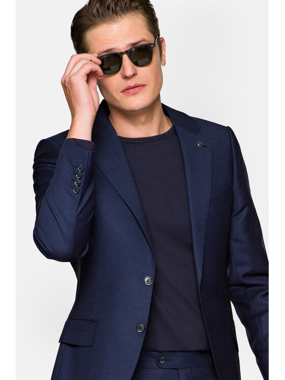 Lancerto Lancerto Garnitur GA073122000006 Granatowy Regular Fit