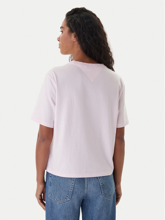 Tommy Jeans Tommy Jeans T-Shirt Badge DW0DW22202 Różowy Boxy Fit