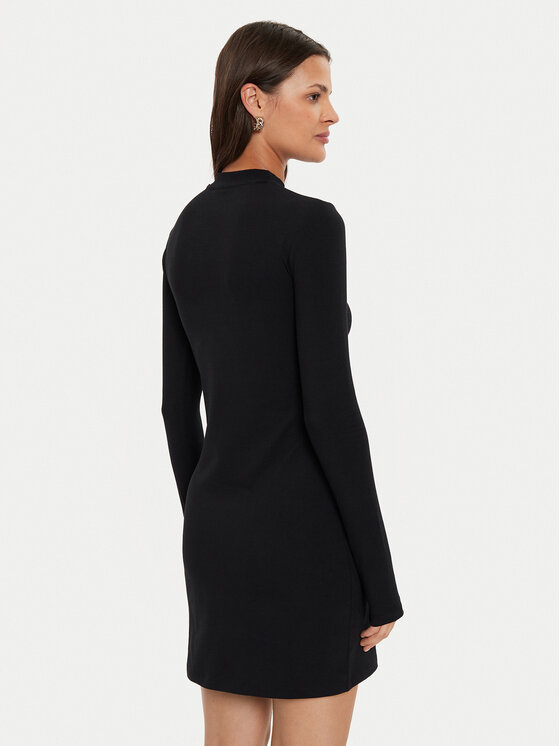 Guess Guess Vsakodnevna obleka Colette Jersey V4BK04 KCDH1 Črna Regular Fit