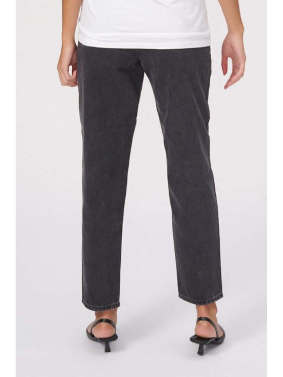 TeeShoppen TeeShoppen Jeansy Oryginalne dżinsy Mom Performance Czarny Boyfriend Fit