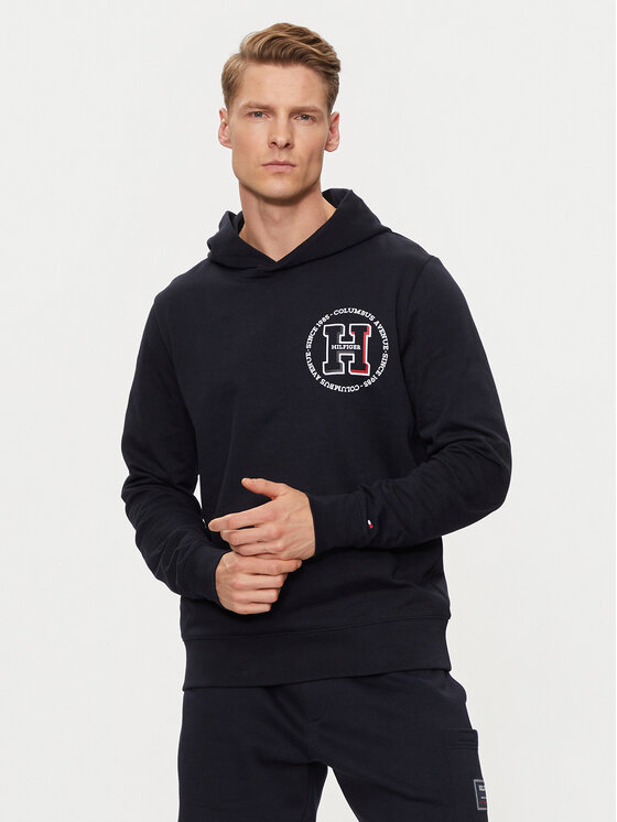 Tommy Hilfiger Mikina MW0MW34383 Tmavomodrá Regular Fit