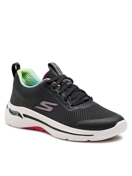 Skechers Skechers Sneakersy Go Walk Arch Fit 124868/BKHP Čierna