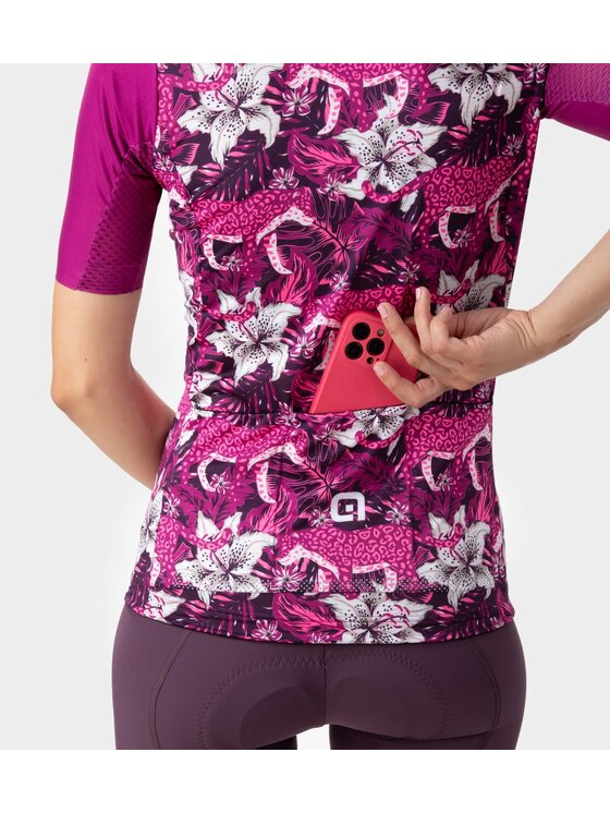 Alé Cycling Alé Cycling Koszulka rowerowa PR-E Hibiscus Różowy Fitted Fit