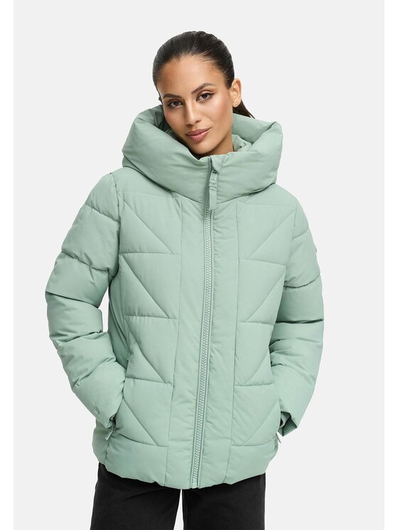 Marikoo Marikoo Kurtka zimowa Kuschelnasee Zielony Regular Fit