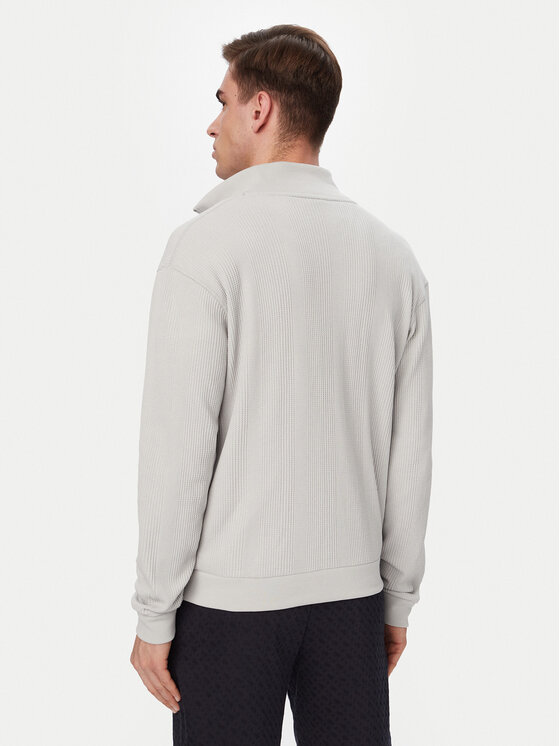 BOSS BOSS Mikina Structure 50559332 Šedá Regular Fit