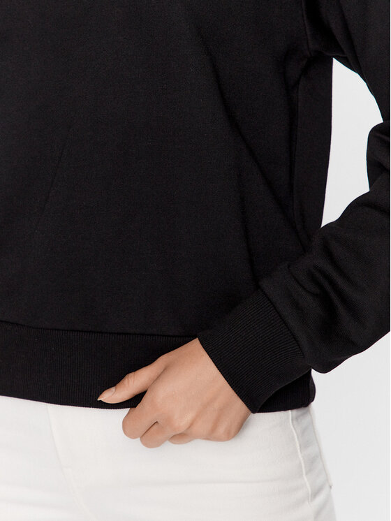 Guess Guess Μπλούζα W3YQ13 K8802 Μαύρο Relaxed Fit