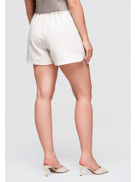 Ombre Ombre Szorty materiałowe OW-ST-E0009 Beżowy Relaxed Fit