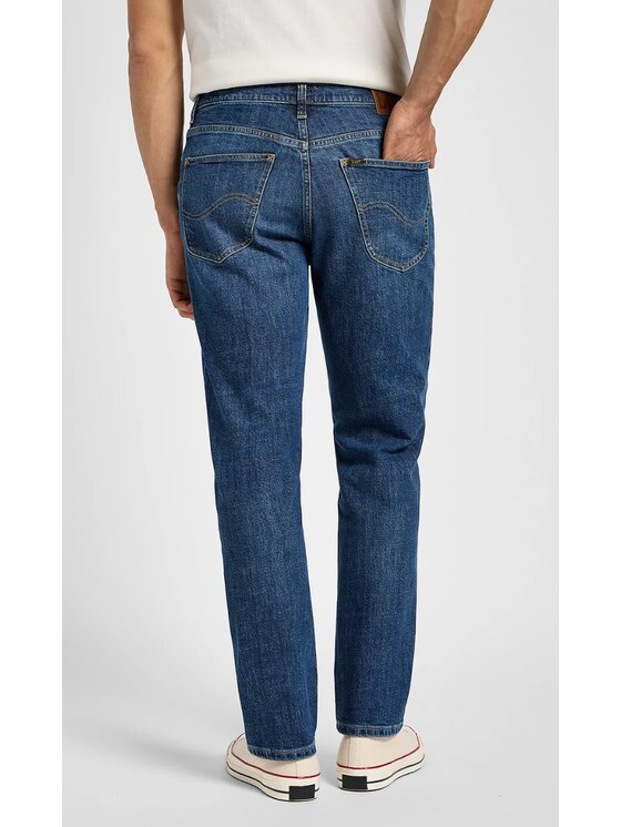 Lee Lee Jeansy Brooklyn Straight Niebieski Regular Fit