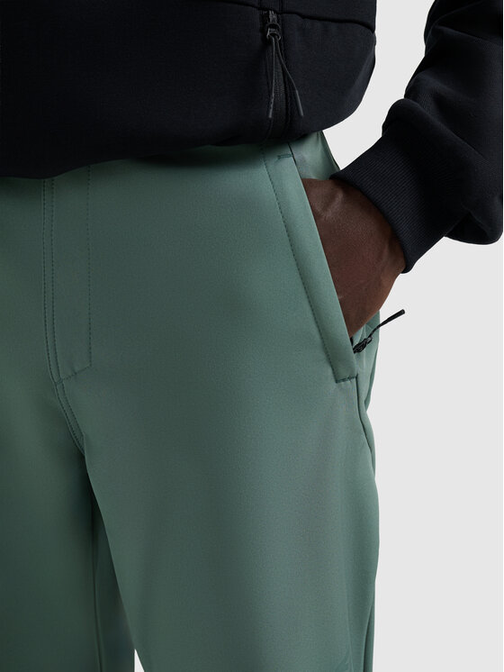 4F 4F Spodnie outdoor MIDSHOP TEXTILE Zielony ciemny Slim Fit