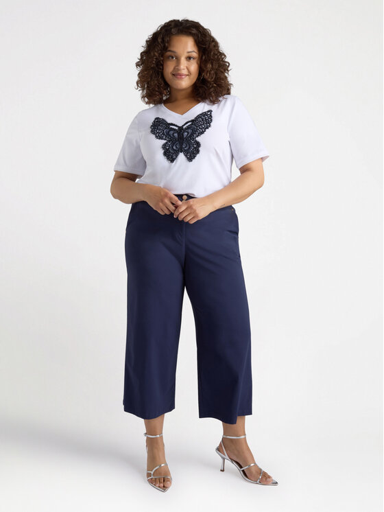 Fiorella Rubino Fiorella Rubino T-Shirt G372L008121N011 Biały Regular Fit