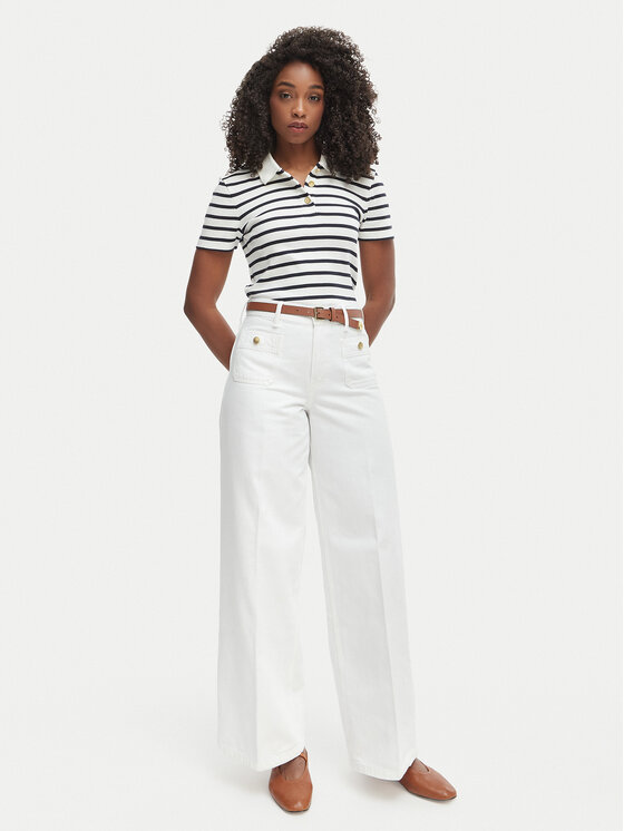 Tommy Hilfiger Tommy Hilfiger Džinsi 70s WW0WW48576 Balts Wide Leg