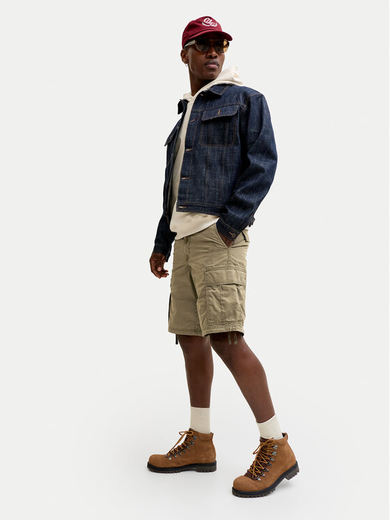 Jack & Jones Jack & Jones Medžiaginiai šortai Cole Frank 12291369 Žalia Regular Fit