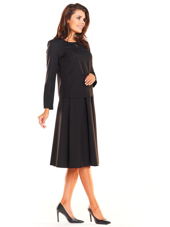 Awama Awama Sukienka codzienna A237 Czarny Basic Fit