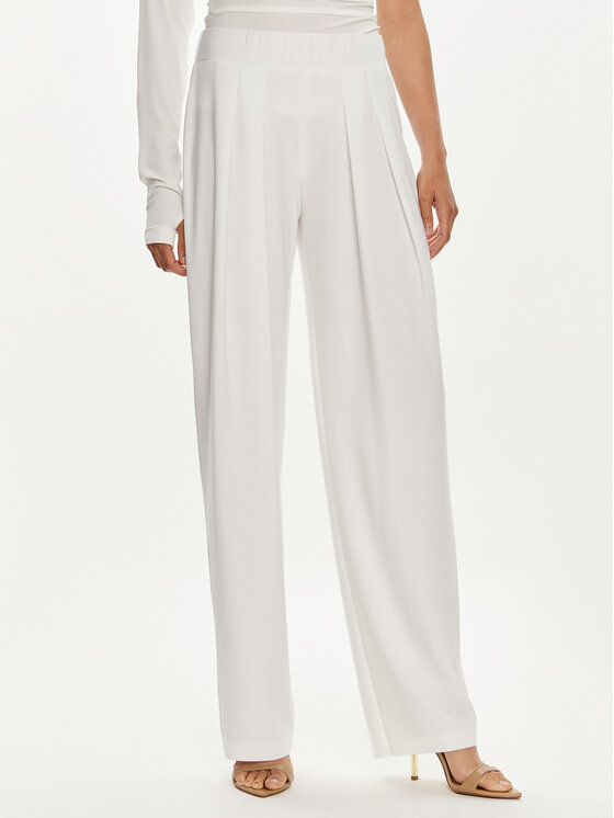 NORMA KAMALI NORMA KAMALI Текстилни панталони ST1247HPC32944 Бял Regular Fit