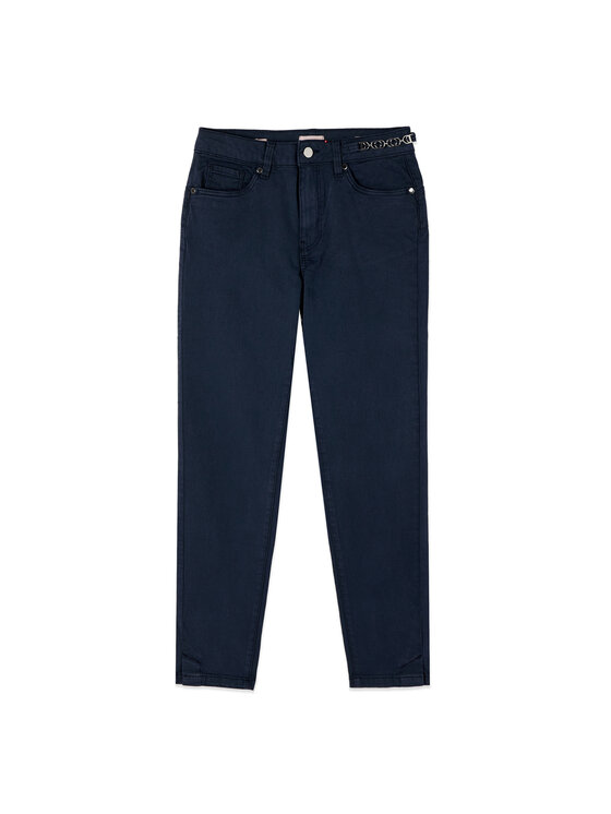 Oltre Oltre Pantaloni di tessuto P728R108903N034 Blu Skin Fit