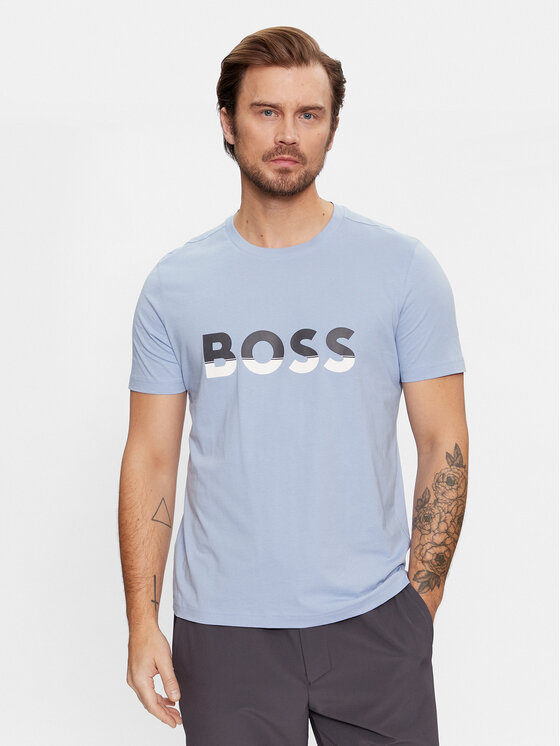 Boss T-shirt Tee 1 50477616 Plava Regular Fit