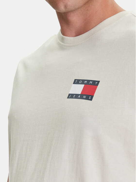 Tommy Jeans Tommy Jeans Tričko Essential DM0DM20740 Béžová Slim Fit