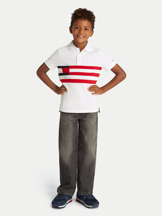 Tommy Hilfiger Tommy Hilfiger Поло KB0KB09528 S Білий Regular Fit