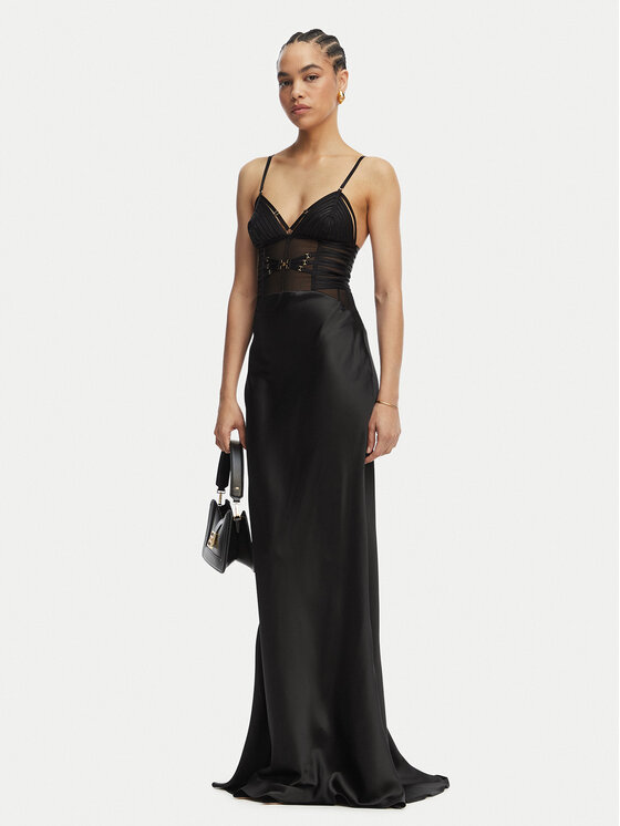 Elisabetta Franchi Elisabetta Franchi Večerné šaty AB-R53-62E2-V760 Čierna Slim Fit