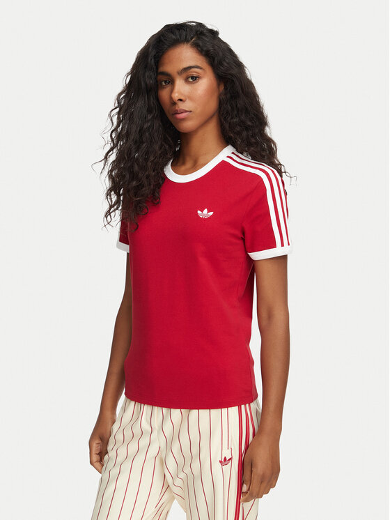 adidas adidas T-shirt 3-Stripes Slim KS4779 Rosso Regular Fit
