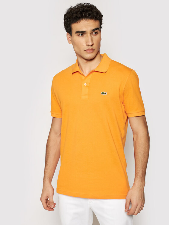 Lacoste Polo marškinėliai PH4012 Oranžinė Slim Fit • Modivo.lt
