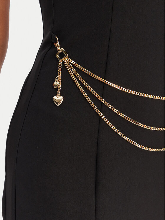 Fracomina Fracomina Coctailkleid FR26SD2017W42901 Schwarz Slim Fit