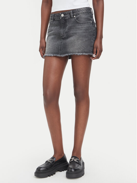 Juicy Couture Juicy Couture Fustă de blugi JCDGS126958 Gri Regular Fit