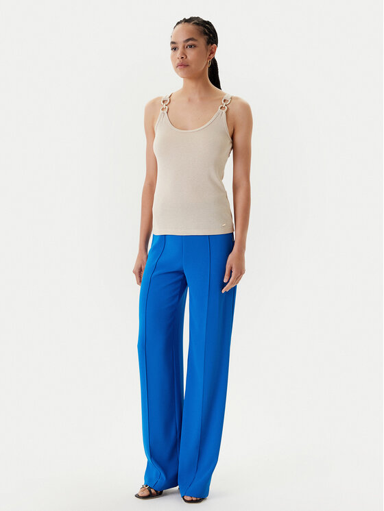 Morgan Morgan Pantaloni di tessuto 241-PBARY Blu Straight Fit