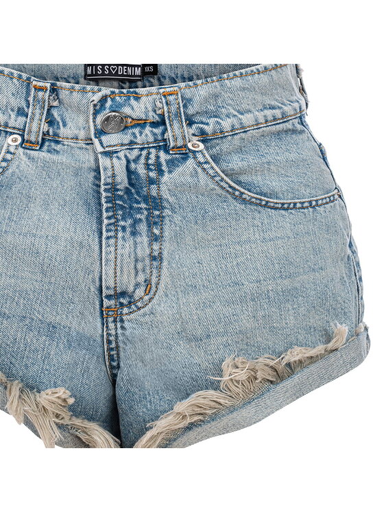 MissDenim MissDenim Szorty jeansowe Boyfriend Niebieski Boyfriend Fit