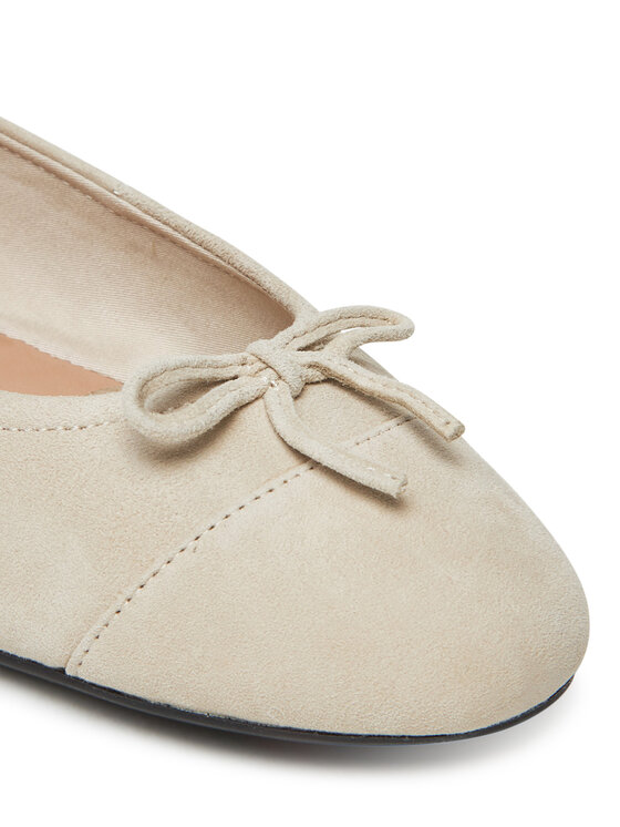 Tommy Hilfiger Tommy Hilfiger Балеринки Toe Cap Suede Ballerina FW0FW08909 Бежов