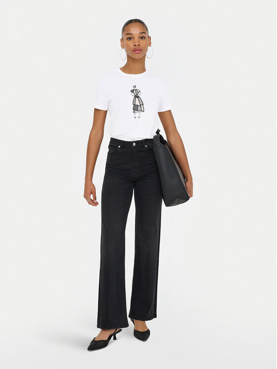 ONLY ONLY Tricou Emma 15329752 Alb Regular Fit