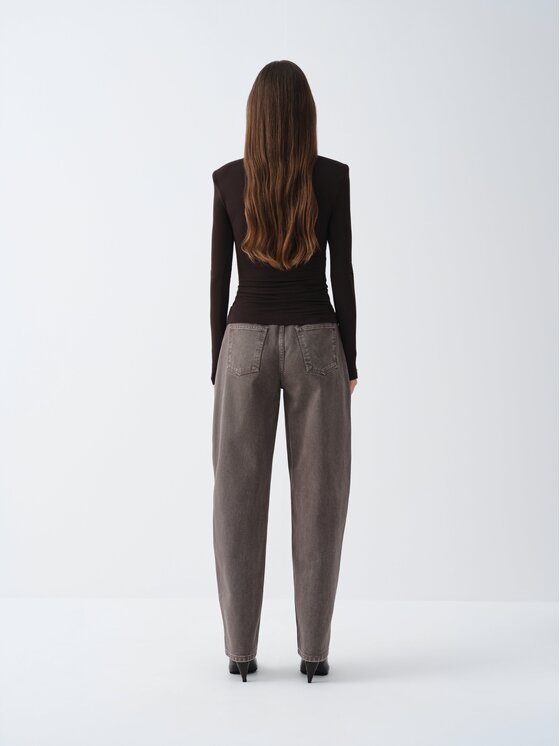 La Mania La Mania Bluzka NANCY Czarny Basic Fit