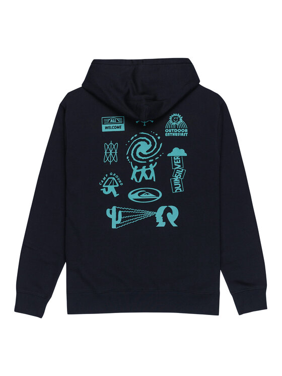 Quiksilver Quiksilver Bluză Salt Water Graphic EQYFT05126 Negru Regular Fit