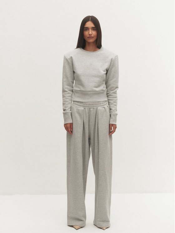 Le Collet Le Collet Spodnie dresowe SOLE Szary Wide Leg