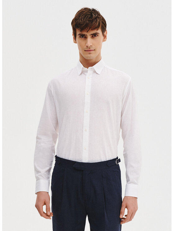 Pako Lorente Pako Lorente Koszula P25SN-1X-023 Biały Regular Fit